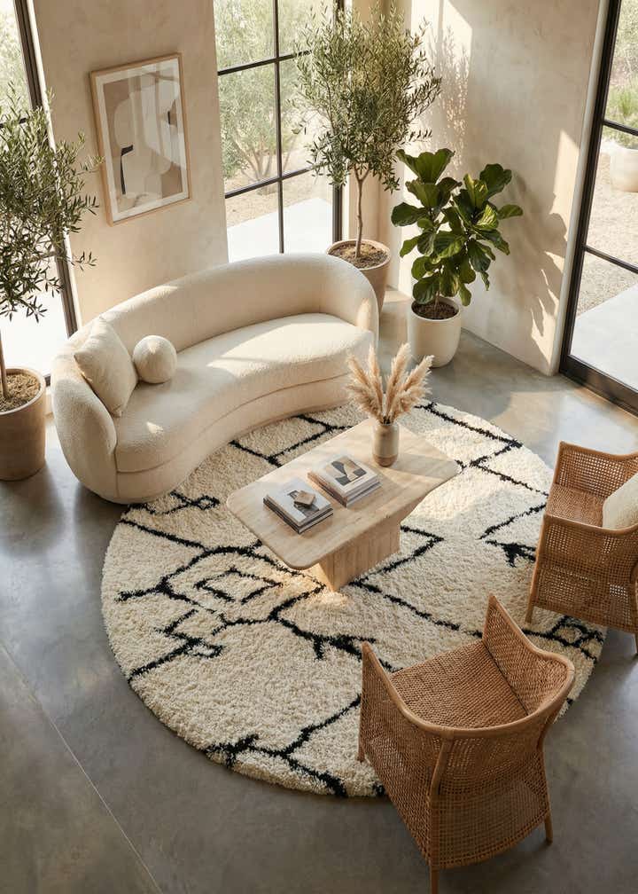10' x 10' Infinity Shag Round Rug
