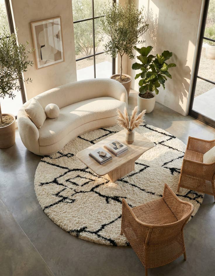 Detail image of 10' x 10' Infinity Shag Round Rug
