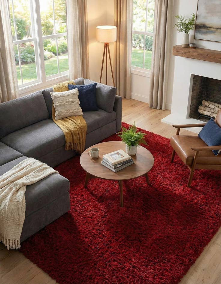 Detail image of 8' x 8' Infinity Shag Square Rug