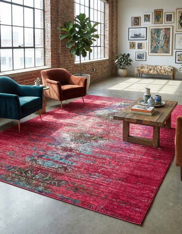 Pink Washable Arte Rug