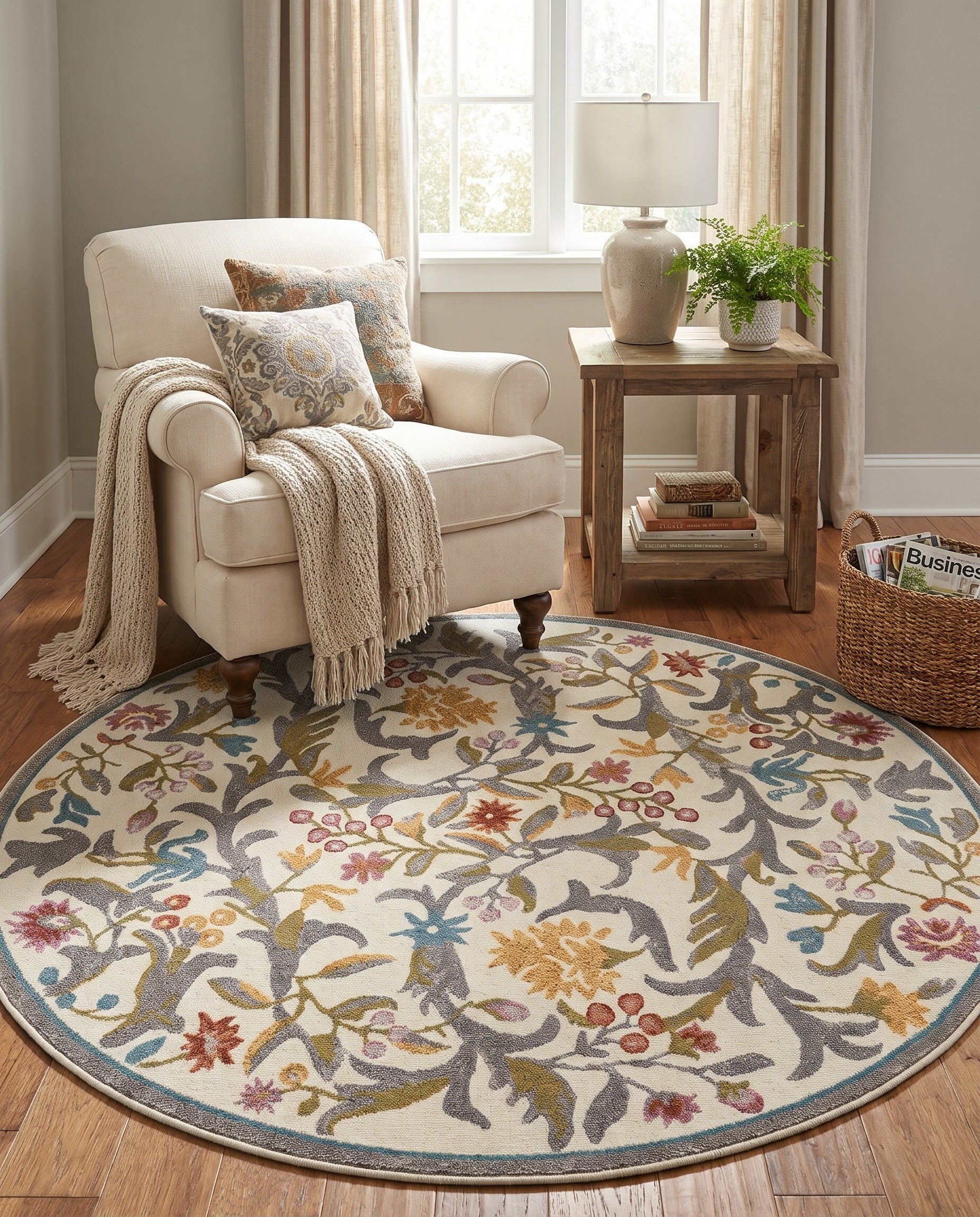 5' x 5' Blossom Round Rug