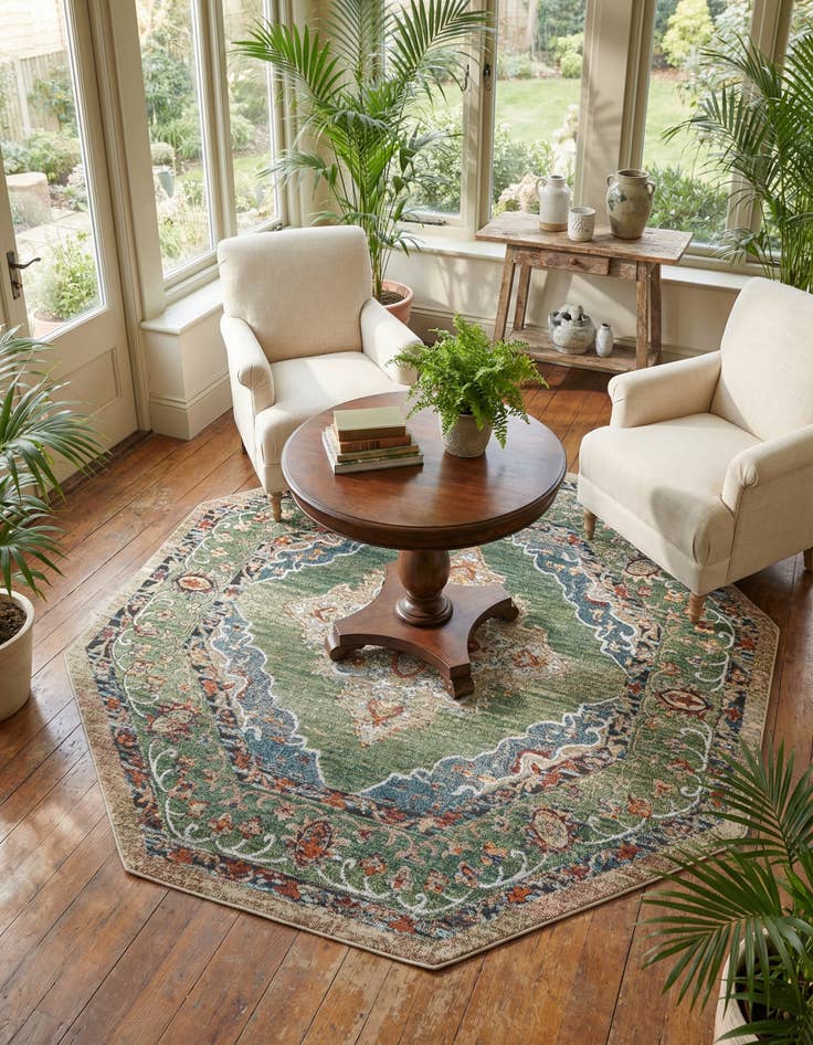 Detail image of 7' 10 x 7' 10 Isabella Octagon Rug