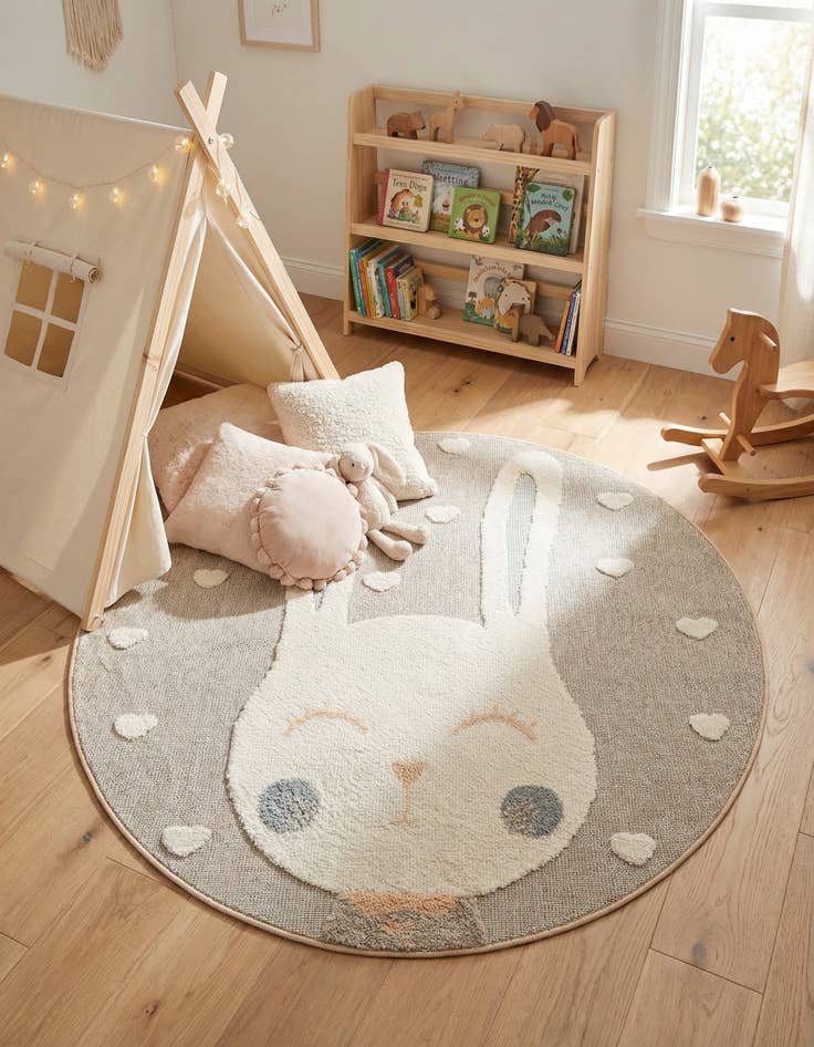 Detail image of 5' x 5' Whimsy Kids Round Rug