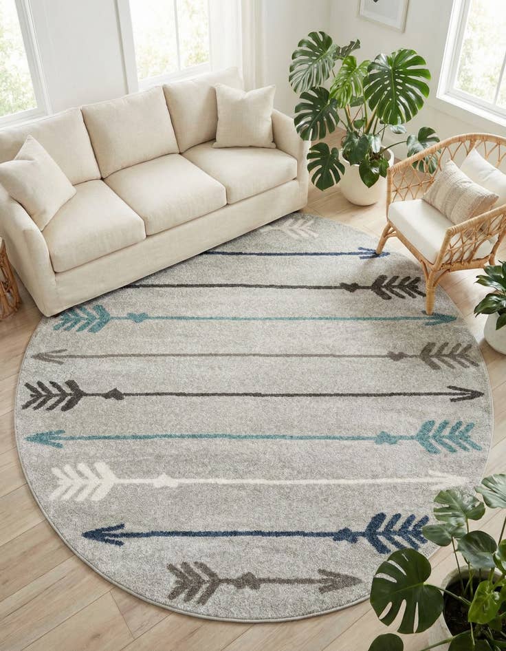 Detail image of 7' 10 x 7' 10 Equinox Round Rug