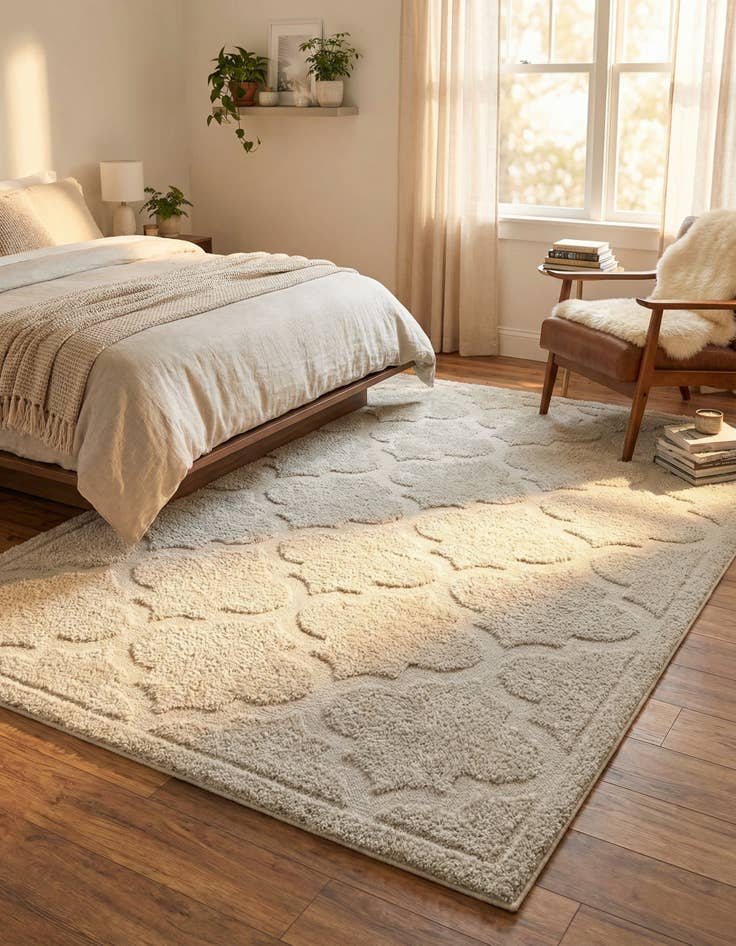 Detail image of 8' x 10' Lattice Shag Rug