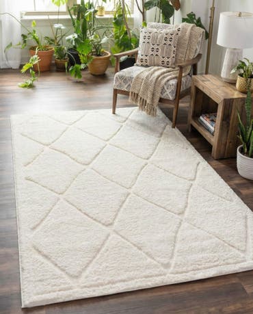  3' 3 x 5' 3 Lattice Shag Rug