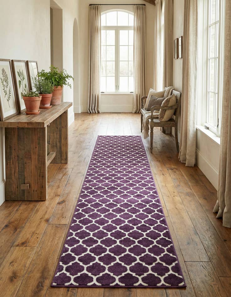 Detail image of  2' 7 x 13' Lattice Runner Rug