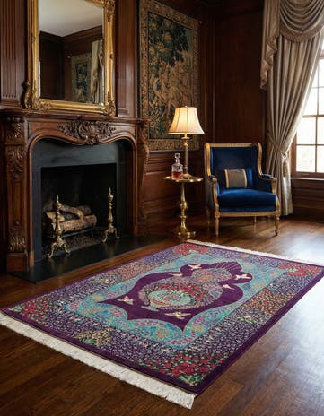 3' 3 x 4' 10 Ghom Silk Rug