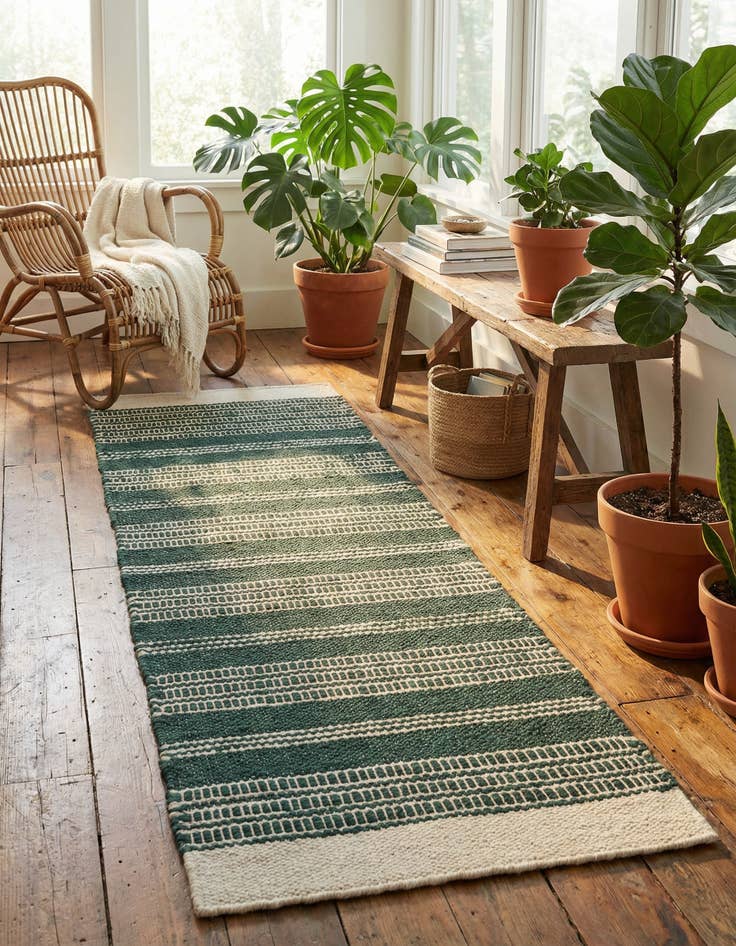 Detail image of 2' x 6' 1 Hand Woven Lariat Runner Rug