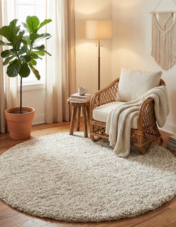 Detail image of 7' x 7' Athena Shag Round Rug