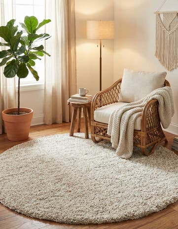 7' x 7' Athena Shag Round Rug
