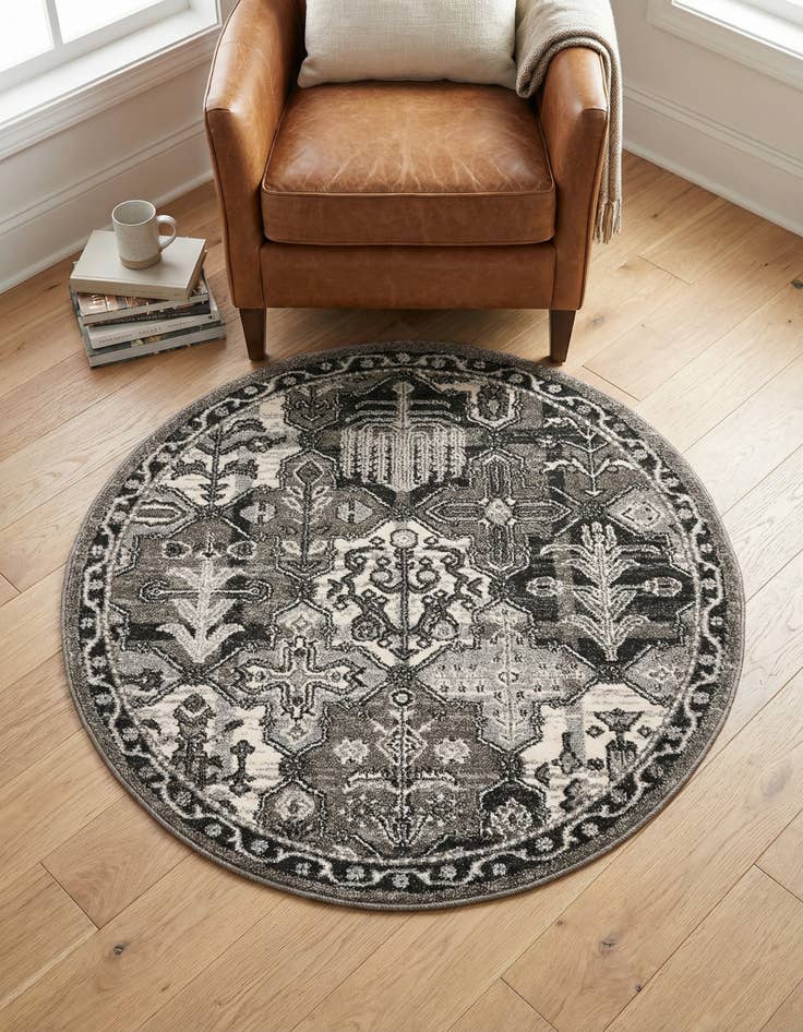 Detail image of 3' x 3' Miranda Round Rug