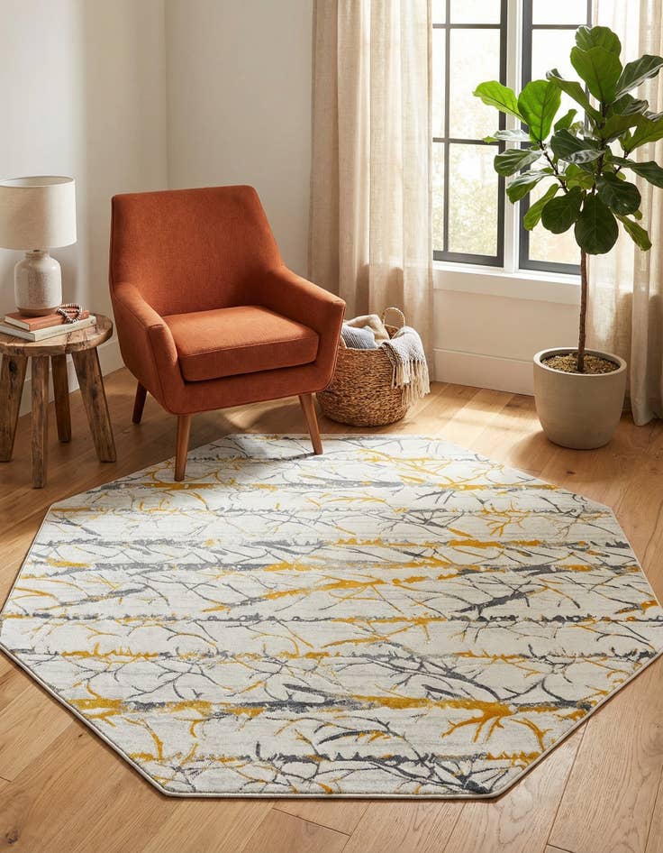 Detail image of 5' 3 x 5' 3 Finsbury Octagon Rug