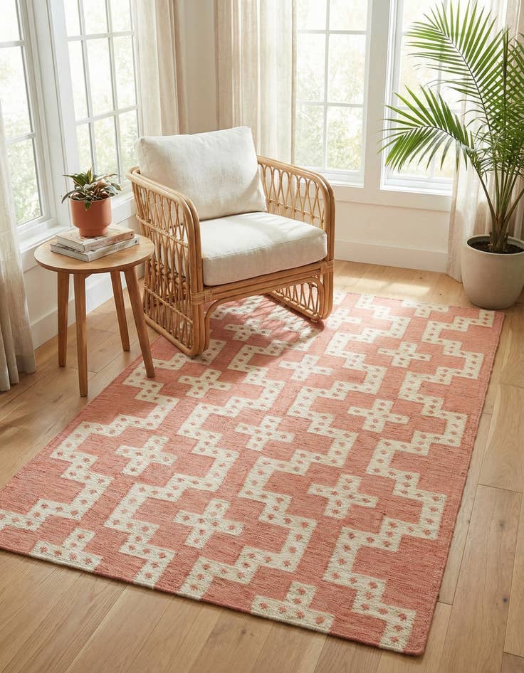 Detail image of 5' 1 x 8' Hand Woven Kilim Wool Rug