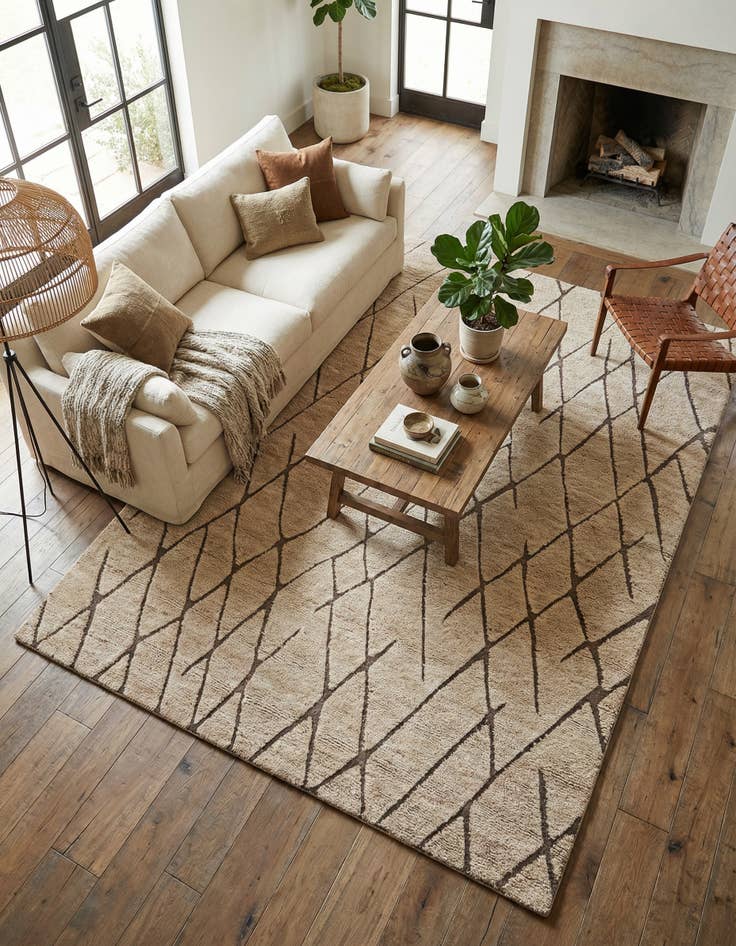 Detail image of 6' 1 x 9' Atlas Moroccan Wool Rug