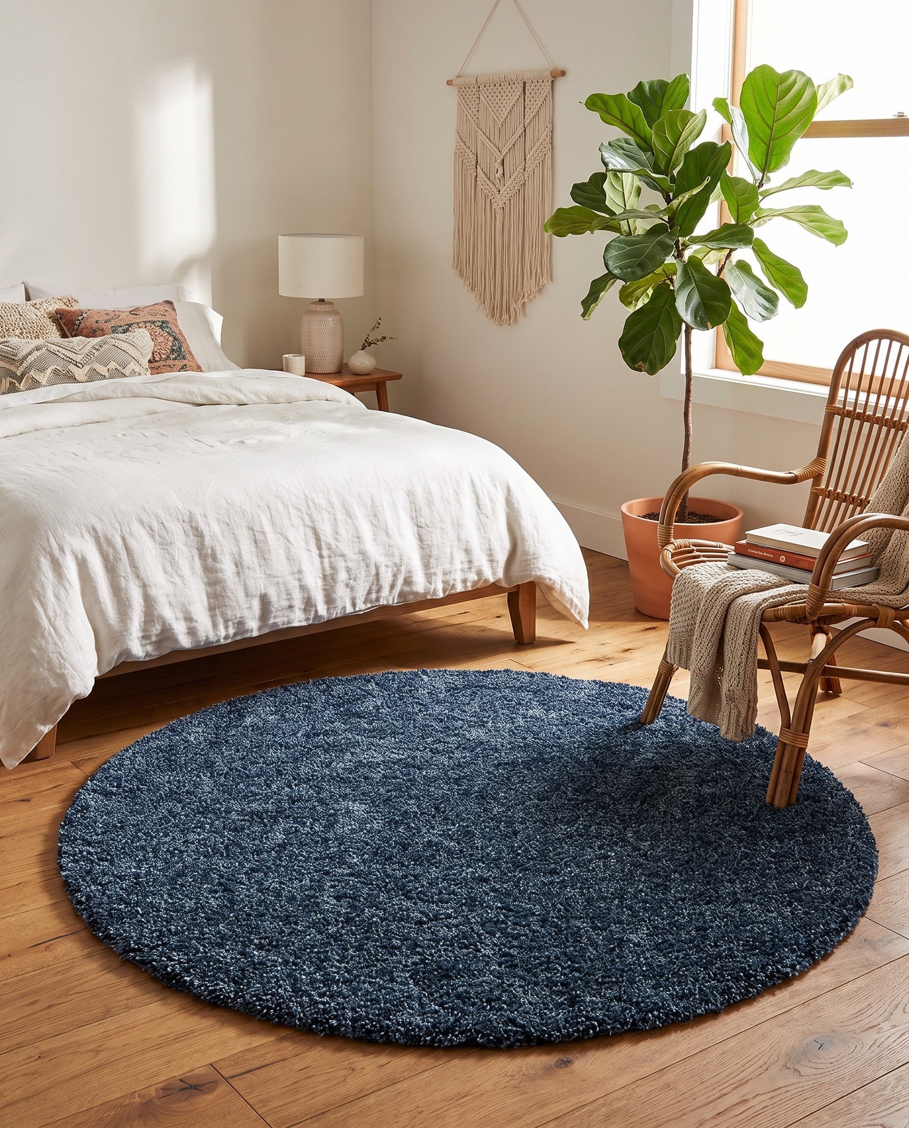 4' x 4' Zermatt Shag Round Rug