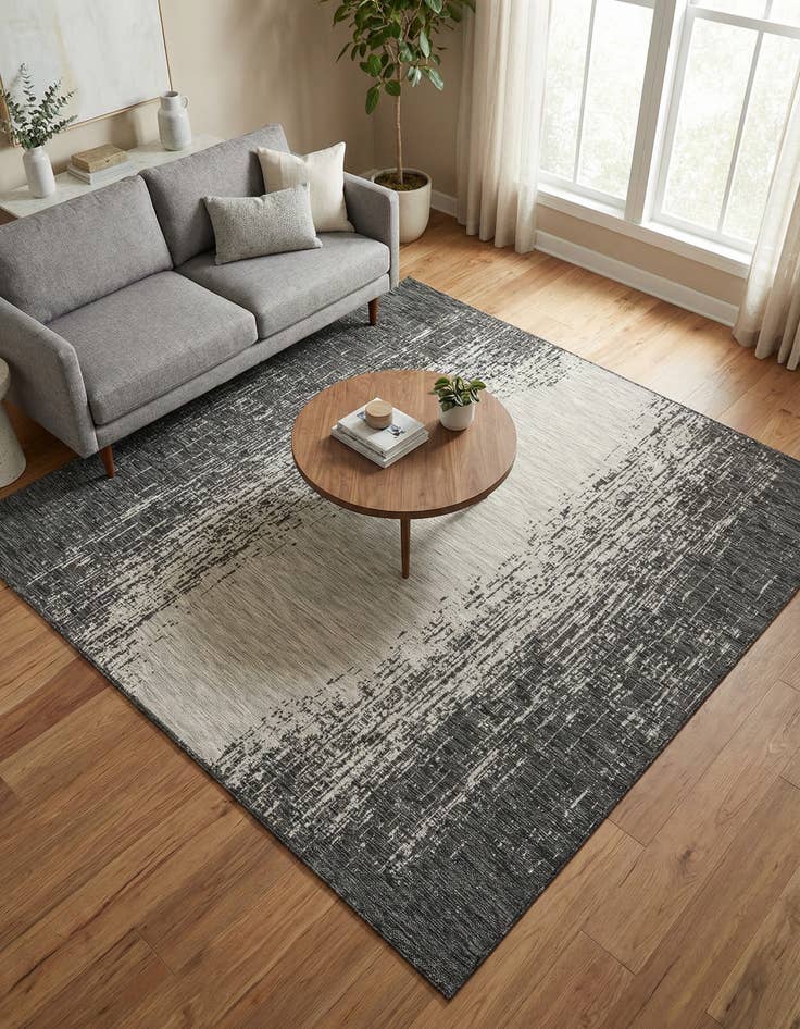 Detail image of 7' 10 x 7' 10 Washable Modern Indoor / Outdoor Square Rug