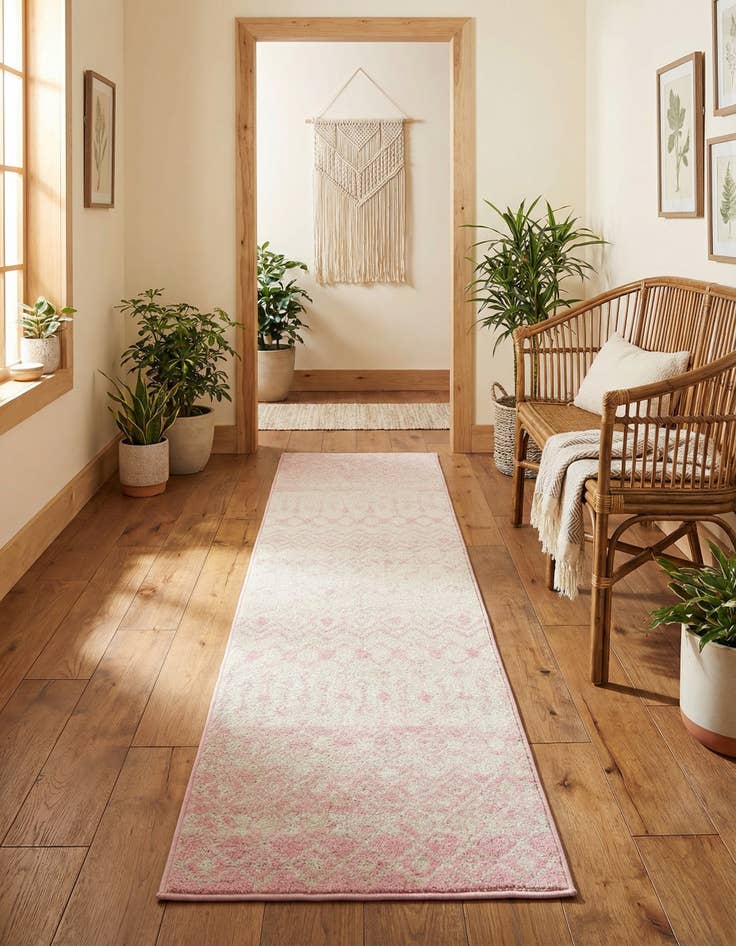 Detail image of 2' x 7' Moroccan Trellis Runner Rug