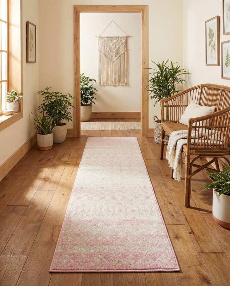 Detail image of 2' x 7' Moroccan Trellis Runner Rug