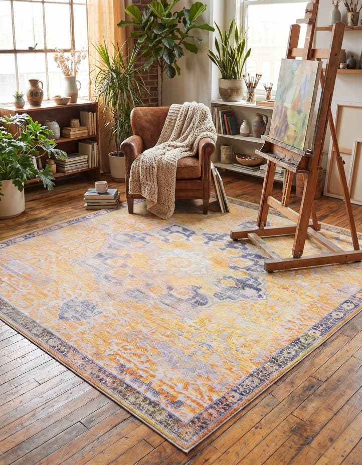 7' 10 x 7' 10 Washable Francesca Square Rug