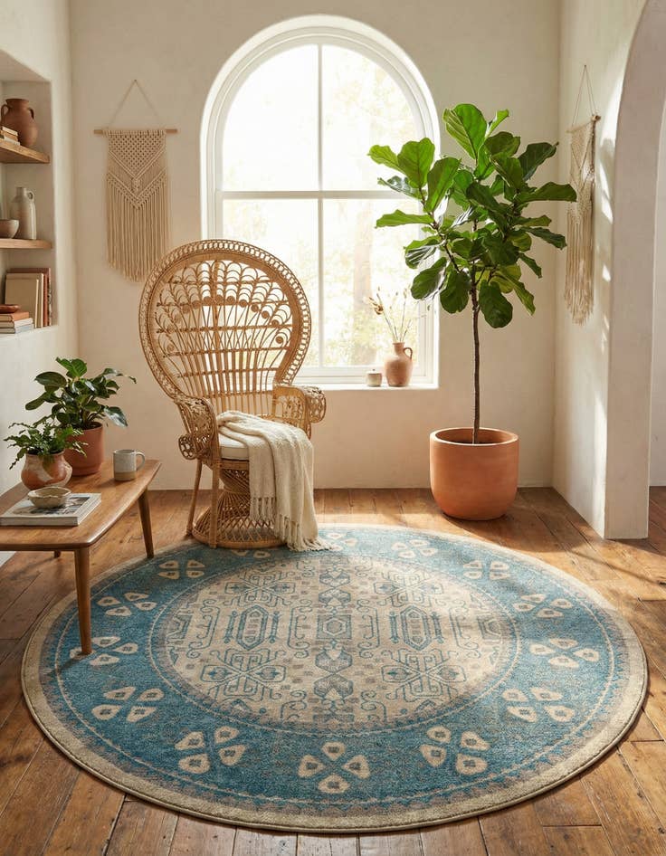 Detail image of 6' x 6' Viola Round Rug