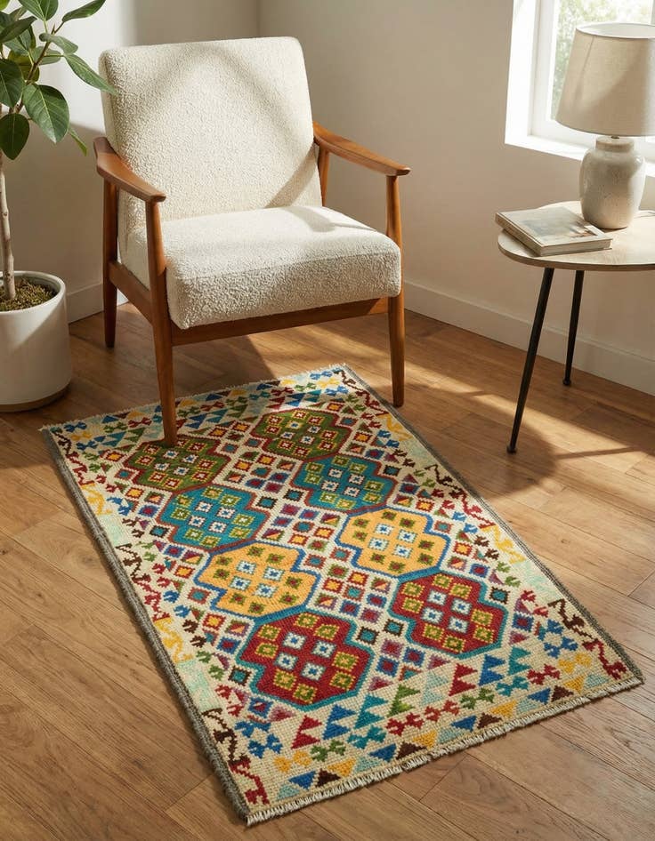 Detail image of 2' 6 x 3' 10 Hand Knotted Balouch Rug