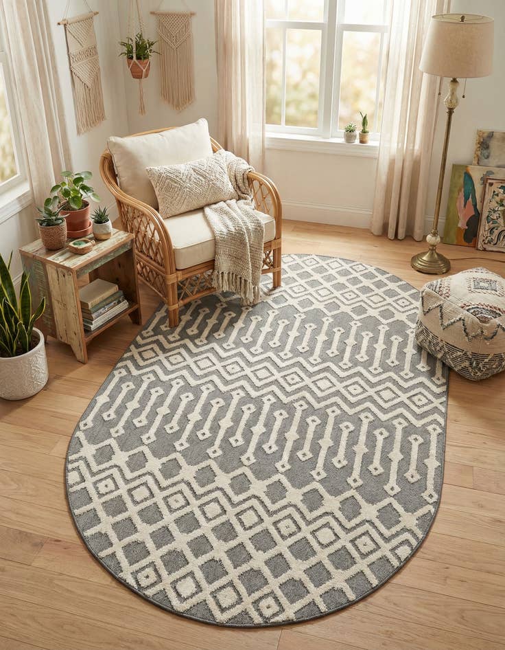 Detail image of 5' 3 x 8' Arlo Oval Rug