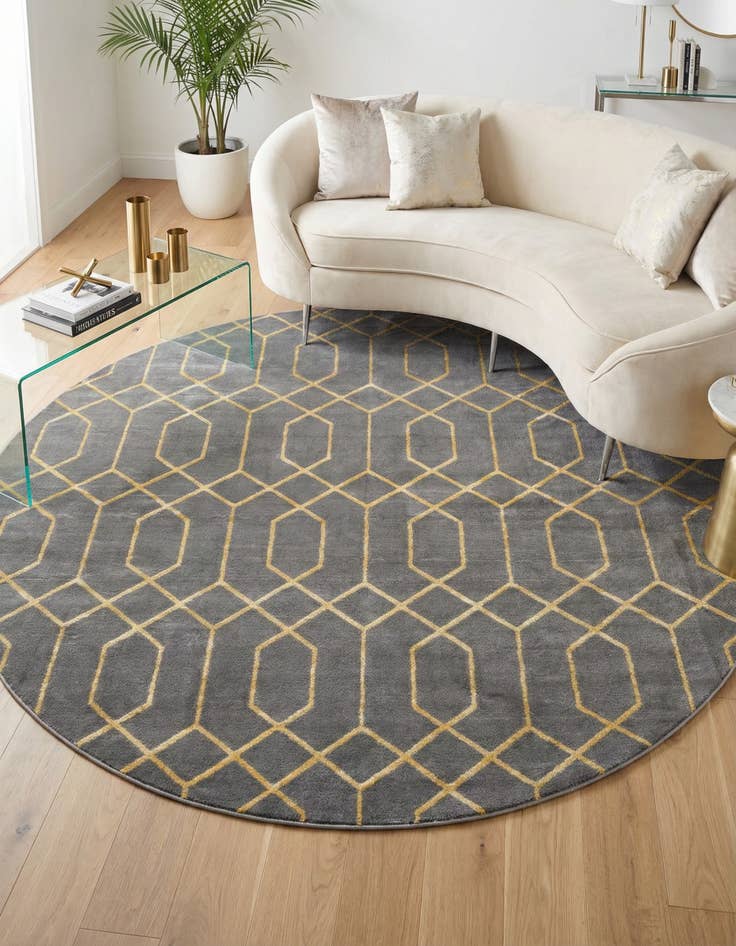 Detail image of  7' 10 x 7' 10  Marilyn Monroe&trade; Glam Trellis Round Rug