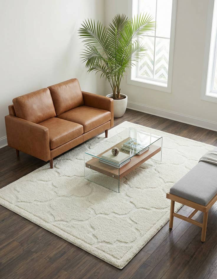 Detail image of 5' x 8' Lattice Shag Rug