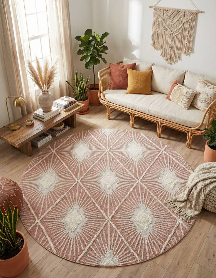 Detail image of  7' 10 x 7' 10 Boho Round Rug