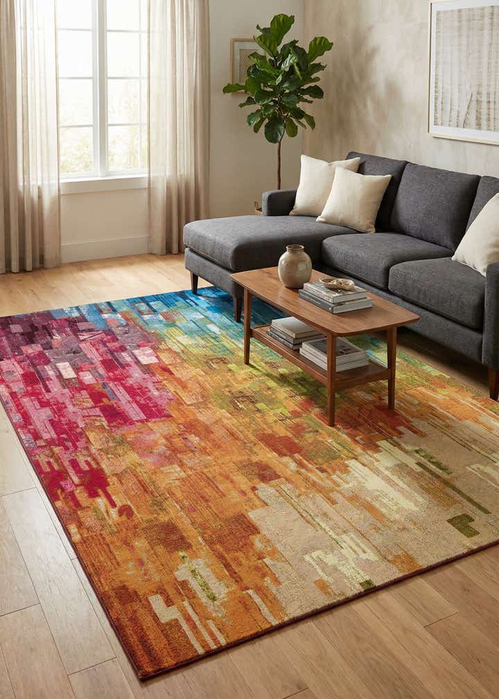 7' x 10' Easy-Clean Modern Indoor / Outdoor Rug