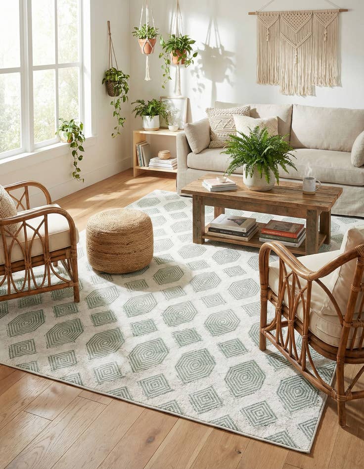 Detail image of 6' 4 x 9' Sabrina Soto Casa Havana Rug