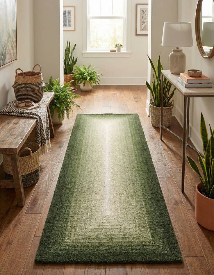 Detail image of 2' x 6' 1 Ombre Wool Runner Rug