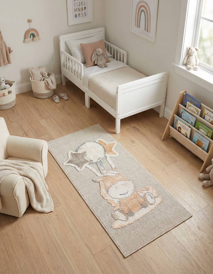 Detail image of 2' x 4' Whimsy Kids Runner Rug