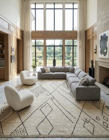 13' 4 x 19' 6 Hand Knotted Moroccan Wool Rug