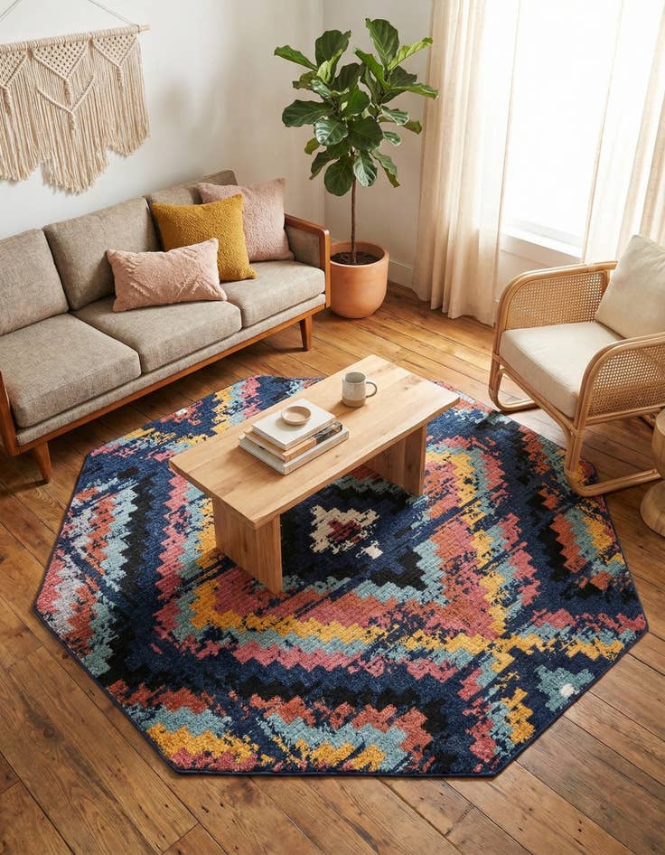 Detail image of 7' 10 x 7' 10 Tagine Octagon Rug