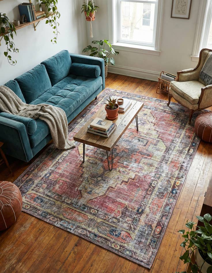 Detail image of 7' 3 x 10'  Washable Maahru Rug