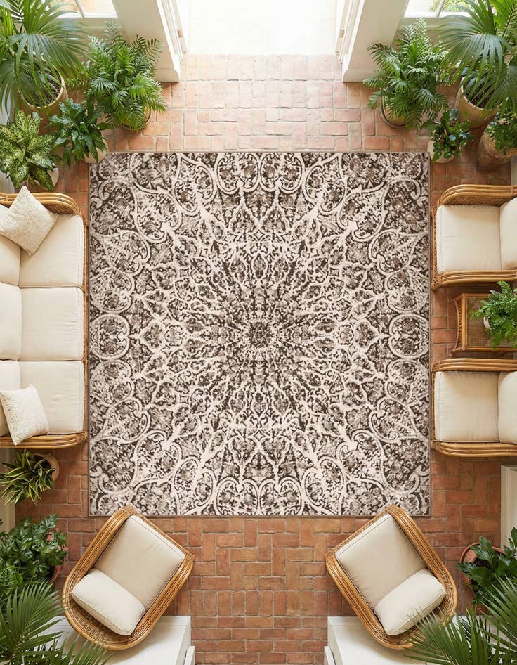 Detail image of 7' 10 x 7' 10 Monte Carlo Square Rug