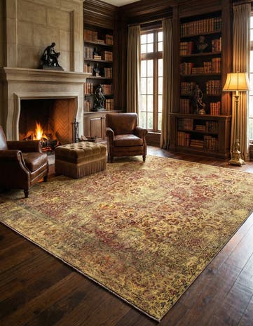9' 9 x 11' 4 Vintage Royal Wool Square Rug