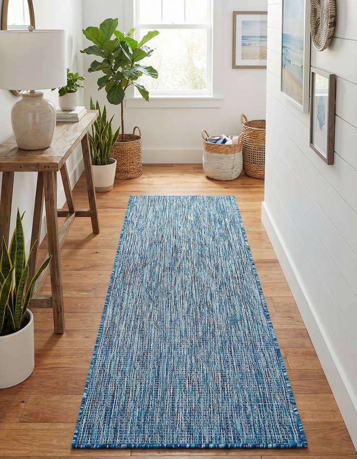 Detail image of 2' x 6' Easy-Clean Solid Indoor / Outdoor Runner Rug