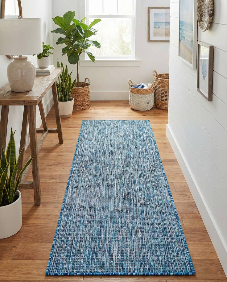 Detail image of 2' x 6' Easy-Clean Solid Indoor / Outdoor Runner Rug
