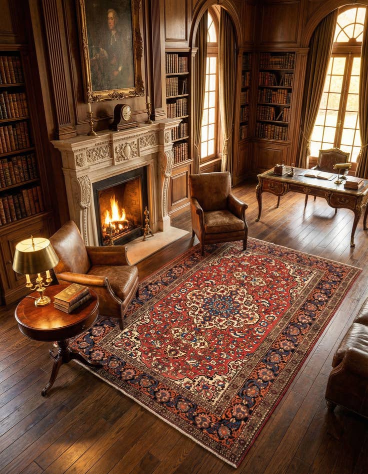 Detail image of 4' 11 x 7' 3 Bachtiar Rug