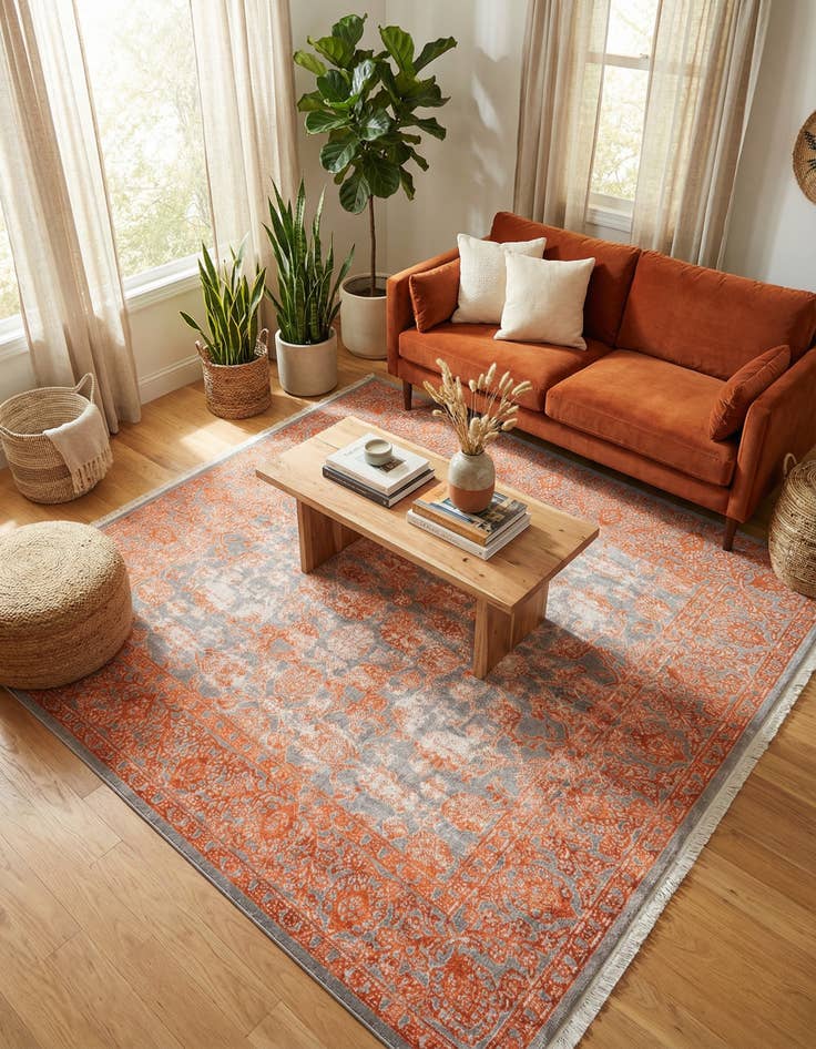 Detail image of 8' x 8' New Vintage Square Rug