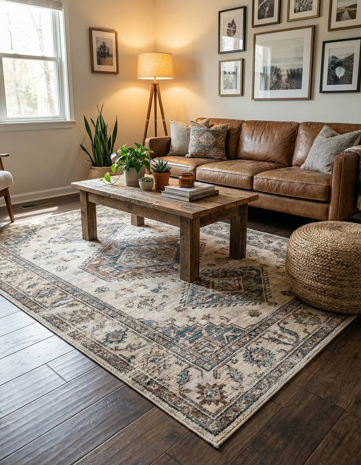 Detail image of 5' x 8'  Washable Yara Rug