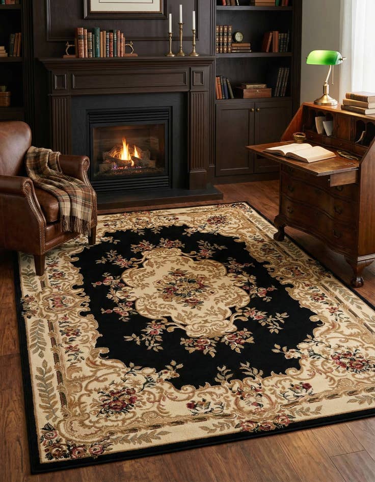 Detail image of 7' x 10' Classic Aubusson Rug