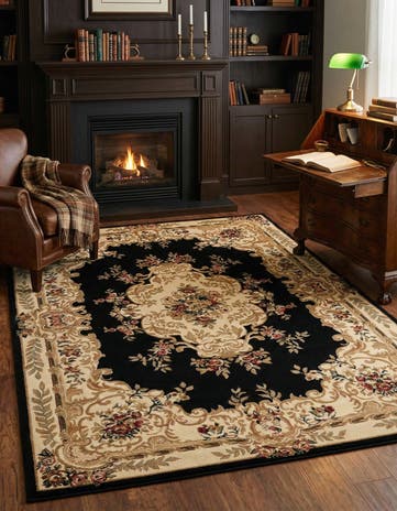 Black Chateau Rug