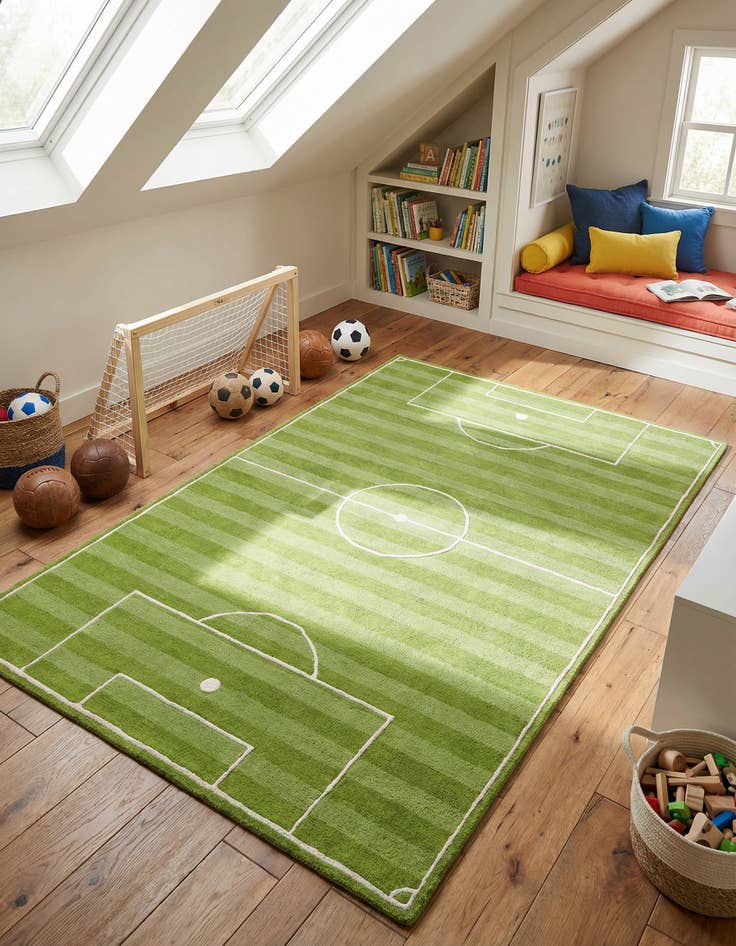 Detail image of 5' 1 x 8' Playtime Kids Wool Freeform Rug