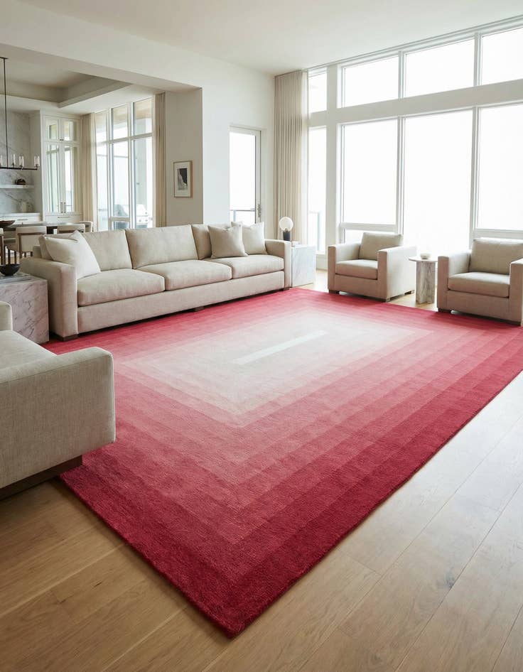 Detail image of  9' x 12' Ombre Wool Rug