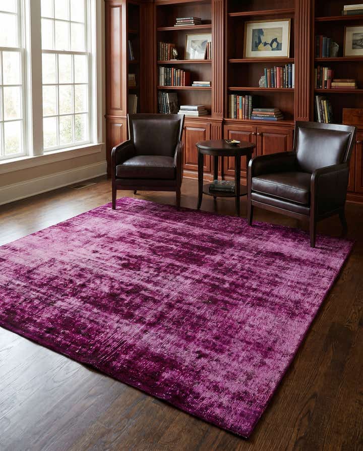 6' x 7' Hand Knotted Ultra Vintage Persian Wool Square Rug
