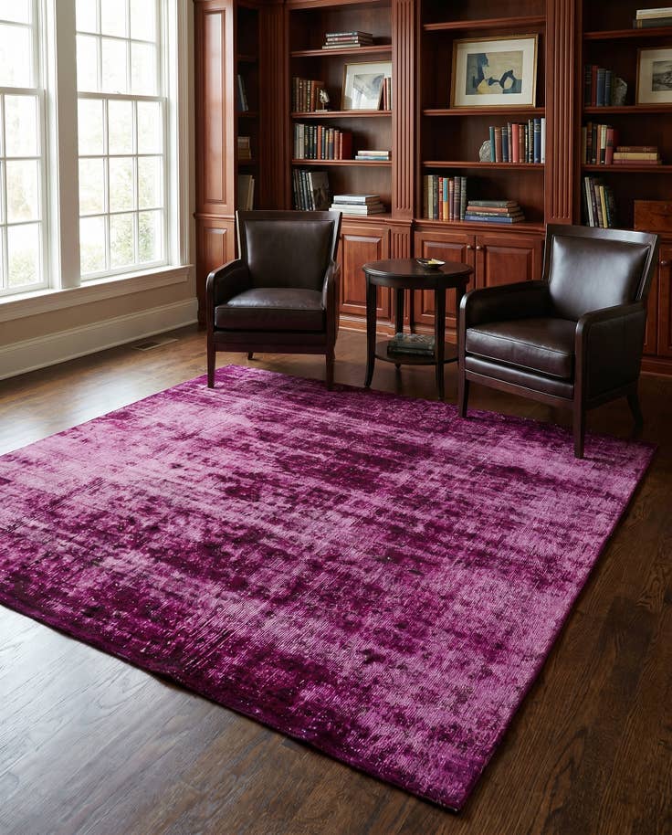 Detail image of 6' x 7' Hand Knotted Ultra Vintage Persian Wool Square Rug